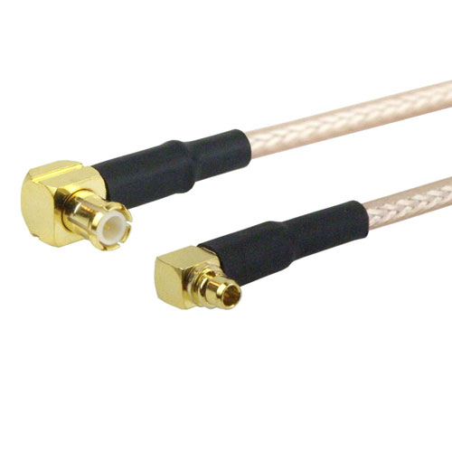 RA MCX Plug (Male) to RA MMCX Plug (Male) Cable M17/113-RG316 Coax Up To 3 GHz in 120 Inch FMC1719316-120