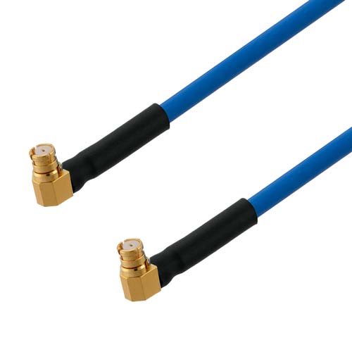 RA SMP Female to RA SMP Female Cable FM-F086 Coax with Low Outgassing Heatshrink, 180 Degree Clocking FMC2121085/SP2