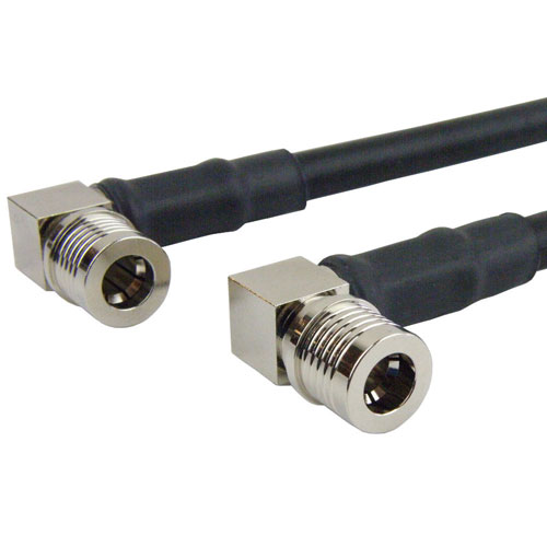 RA QMA Male to RA QMA Male Cable LMR-240 Coax in 36 Inch with Times Microwave Connectors FMC2323240-36
