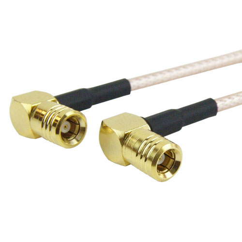 RA SMB Plug (Male) to RA SMB Plug (Male) Cable RG316 Coax Up To 3 GHz in 12 Inch FMC2626315-12