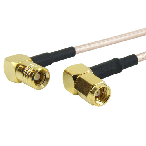 RA SMB Plug to RA SMC Plug Cable RG-316 Coax in 120 Inch FMC2628315-120