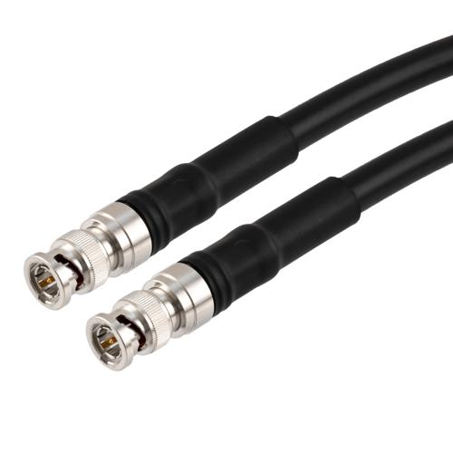 Low Loss 75 Ohm BNC Male to 75 Ohm BNC Male Cable 75 Ohm LMR-400-75-DB Coax in 60 Inch with Times Microwave Components FMCA100030-60