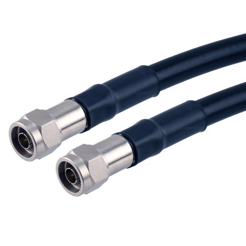 Low Loss 75 Ohm N Male to 75 Ohm N Male Cable 75 Ohm LMR-600-75-DB Coax in 24 Inch with Times Microwave Components FMCA100033-24