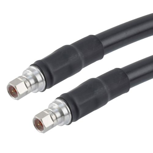 Low Loss 75 Ohm F Male to 75 Ohm F Male Cable 75 Ohm LMR-600-75-DB Coax in 36 Inch with Times Microwave Components FMCA100034-36