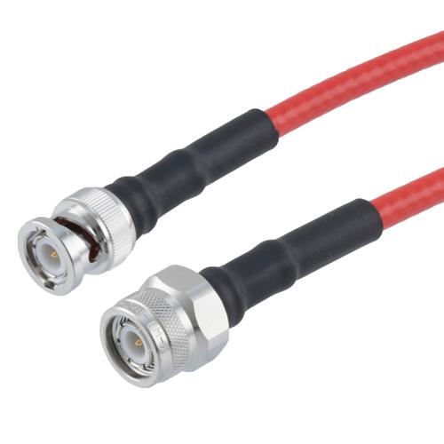 Plenum Low Loss BNC Male to TNC Male Cable LMR-240-LLPX Coax with Times Microwave Components FMCA100040