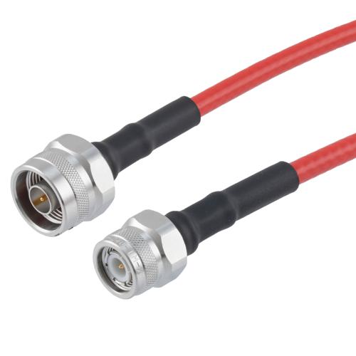 Plenum Low Loss N Male to TNC Male Cable LMR-240-LLPX Coax with Times Microwave Components FMCA100043