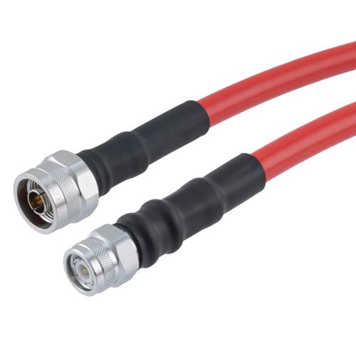 Plenum Low Loss N Male to TNC Male Cable LMR-400-LLPX Coax in 24 Inch with Times Microwave Components FMCA100052-24