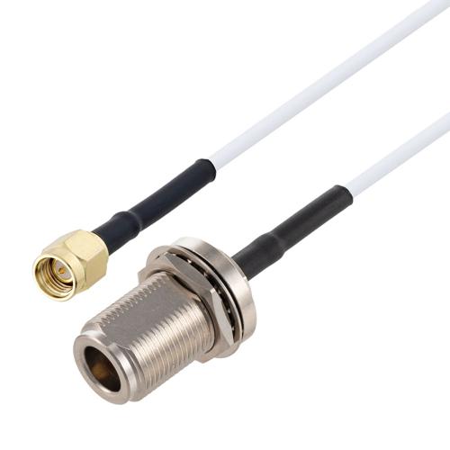 SMA Male to N Female Bulkhead Cable RG-188 Coax in 36 Inch FMCA100079-36