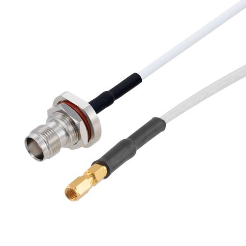 TNC Female Bulkhead to SSMC Plug Cable RG-188 Coax in 12 Inch FMCA100088-12
