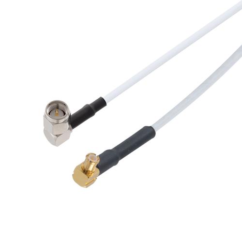 RA SMA Male to RA MCX Plug Cable RG-188 Coax in 72 Inch FMCA100093-72