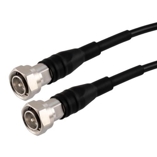 Low PIM 4.3-10 Male to 4.3-10 Male Cable TCOM-240 Coax in 12 Inch With Times Microwave Components FMCA100095-12