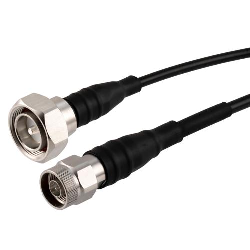 Low PIM 7/16 DIN Male to N Male Cable TCOM-240 Coax in 60 Inch With Times Microwave Components FMCA100100-60