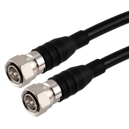 Low PIM 4.3-10 Male to 4.3-10 Male Cable TCOM-400 Coax With Times Microwave Components FMCA100107