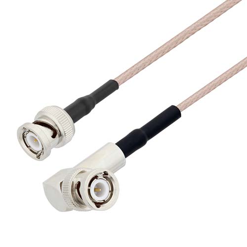 BNC Male to RA BNC Male Cable RG-316 Coax in 72 Inch FMCA10011-72