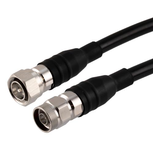 Fire Rated Low PIM 4.3-10 Male to N Male Cable TCOM-400-FR Coax With Times Microwave Components FMCA100117