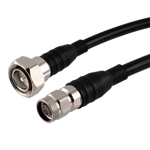 Fire Rated Low PIM 7/16 DIN Male to N Male Cable TCOM-400-FR Coax in 48 Inch With Times Microwave Components FMCA100118-48