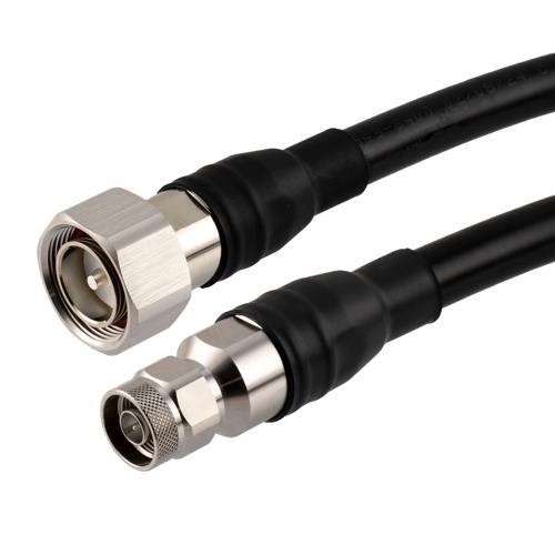 Low PIM 7/16 DIN Male to N Male Cable TCOM-600 Coax in 24 Inch With Times Microwave Components FMCA100124-24
