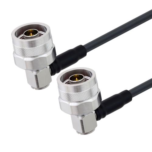 Low Loss RA N Male to RA N Male Cable TCOM-195 Coax in 24 Inch With Times Microwave Components FMCA100133-24