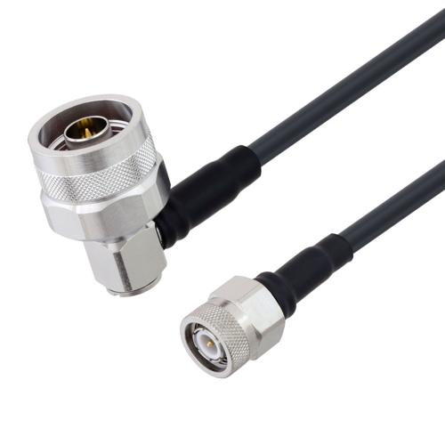 Low Loss RA N Male to TNC Male Cable TCOM-195 Coax in 48 Inch With Times Microwave Components FMCA100139-48