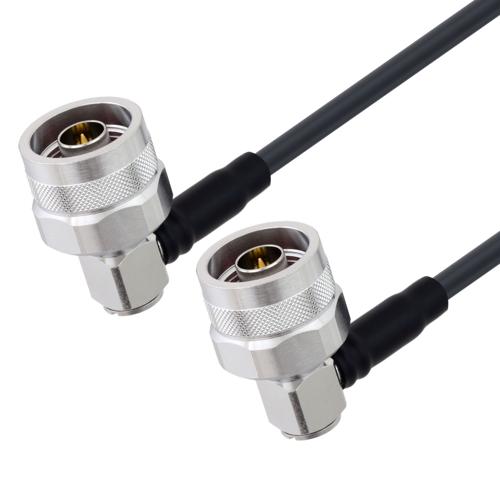 Fire Rated Low Loss RA N Male to RA N Male Cable TCOM-195-FR Coax With Times Microwave Components FMCA100143