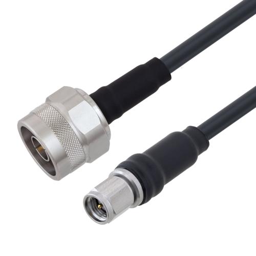 Fire Rated Low Loss N Male to SMA Male Cable TCOM-195-FR Coax With Times Microwave Components FMCA100146