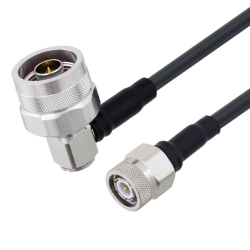 Fire Rated Low Loss RA N Male to TNC Male Cable TCOM-195-FR Coax With Times Microwave Components FMCA100149