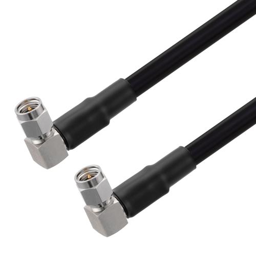 Fire Rated Low Loss RA SMA Male to RA SMA Male Cable TCOM-240-FR Coax With Times Microwave Components FMCA100153