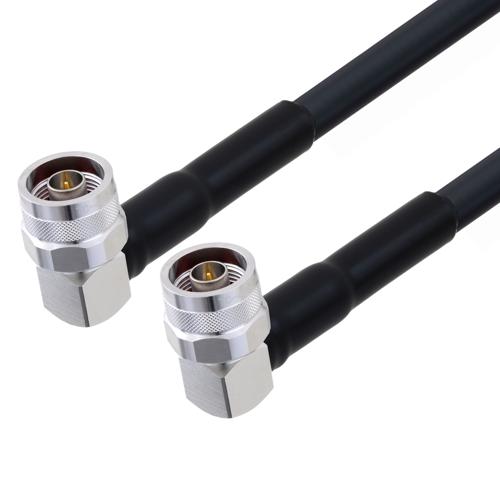 Fire Rated Low Loss RA N Male to RA N Male Cable TCOM-400-FR Coax With Times Microwave Components FMCA100172