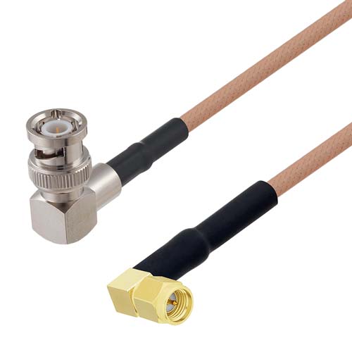 RA BNC Male to RA SMA Male Cable RG-400 Coax FMCA10018