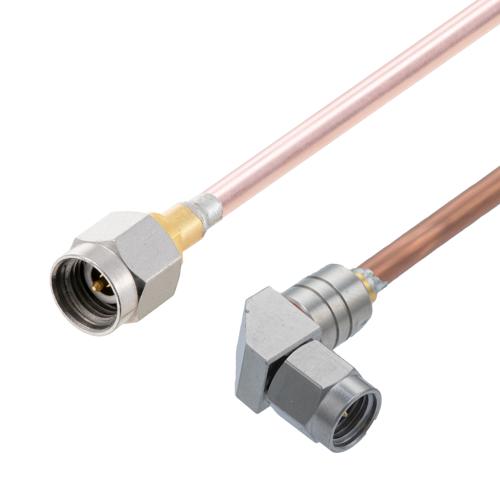 2.92mm Male to RA 2.92mm Male Cable .118 Semi-Rigid Coax in 12 Inch FMCA100186-12