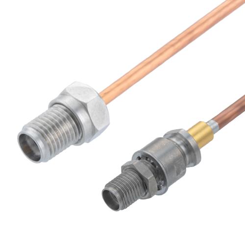 2.92mm Female to 2.92mm Female Bulkhead Cable .118 Semi-Rigid Coax FMCA100188