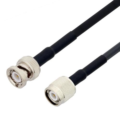 Low Loss TNC Male to BNC Male Cable LMR-240-UF Coax in 24 Inch FMCA100209-24
