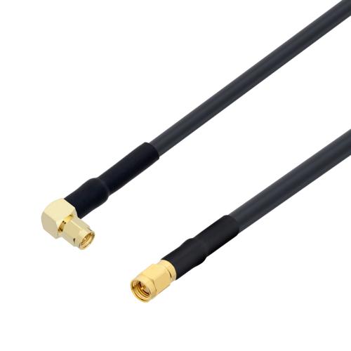 Low Loss RA SMA Male to SMA Male Cable LMR-240-UF Coax with LF Solder FMCA100218