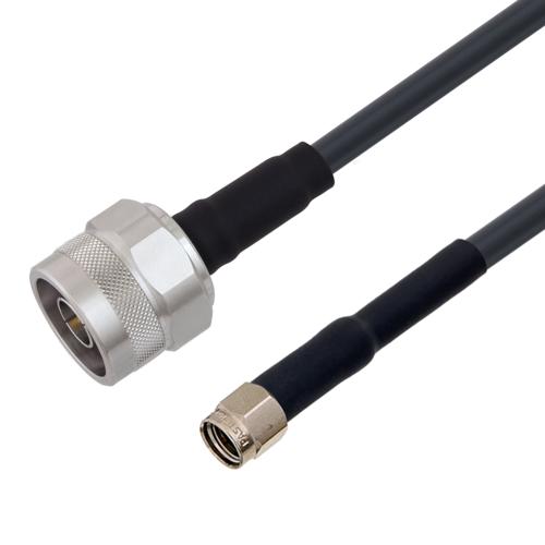 Low Loss N Male to RP SMA Male Cable LMR-195-UF Coax in 60 Inch FMCA100230-60