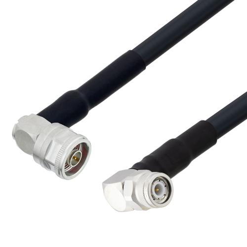 Low Loss RA N Male to RA TNC Male Cable LMR-400-UF Coax with LF Solder FMCA100246