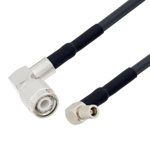 Low Loss RA TNC Male to RA SMB Plug Cable LMR-195-UF Coax in 60 Inch FMCA100265-60