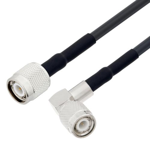 Low Loss TNC Male to RA TNC Male Cable LMR-195-UF Coax in 24 Inch FMCA100273-24