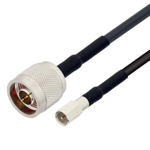 Low Loss N Male to FME Plug Cable LMR-195-UF Coax in 12 Inch FMCA100276-12