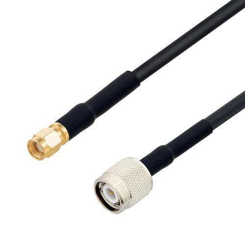 Low Loss RA 7/16 DIN Male to RA 7/16 DIN Male Cable LMR-600-UF Coax in 300 Inch FMCA100285-300