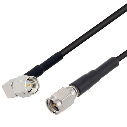 Low Loss RA SMA Male to SMA Male Cable LMR-100 Coax in 100 cm FMCA10029-100CM
