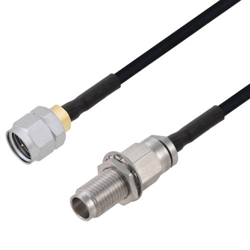 1.85mm Male to 1.85mm Female Bulkhead Cable FM-SR086TBJ Coax FMCA100343