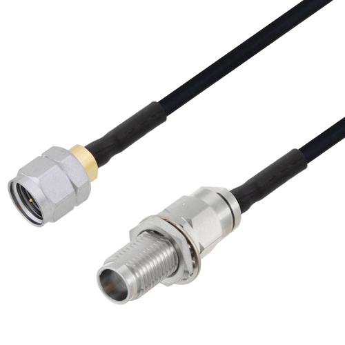 1.85mm Male to 2.4mm Female Bulkhead Cable FM-SR086TBJ Coax FMCA100346