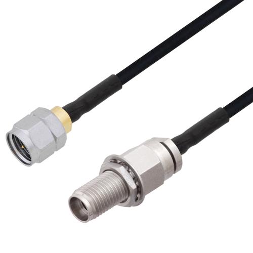 1.85mm Male to 2.92mm Female Bulkhead Cable FM-SR086TBJ Coax FMCA100348