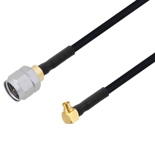 1.85mm Male to RA Mini SMP Female Cable FM-SR086TBJ Coax in 12 Inch FMCA100351-12