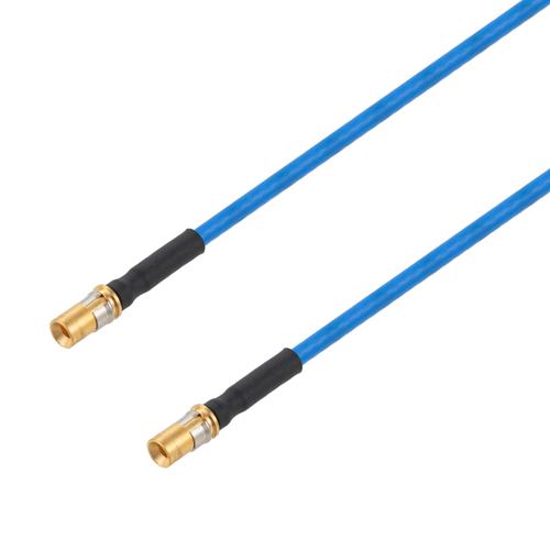 VITA 67.3 Smooth Bore Mini SMP Male to Smooth Bore Mini SMP Male Cable FM-F086HF Coax in 12 Inch FMCA100378-12