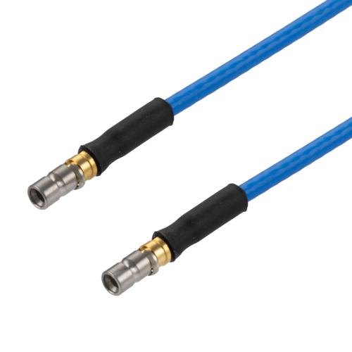 VITA 67.3 Smooth Bore Mini SMP Male to Smooth Bore Mini SMP Male Cable FM-F086HF Coax in 12 Inch FMCA100379-12