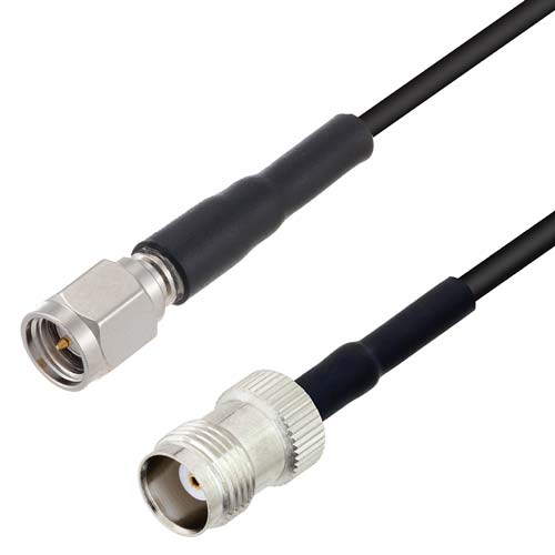 Low Loss SMA Male to TNC Female Cable LMR-100 Coax in 100 cm FMCA10038-100CM