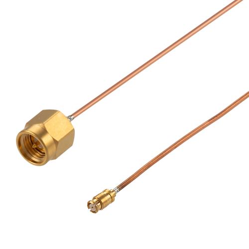 Non-Magnetic SMA Male to SMP Female Cable FM-SR047CU-NM Coax in 18 Inch FMCA100384-18
