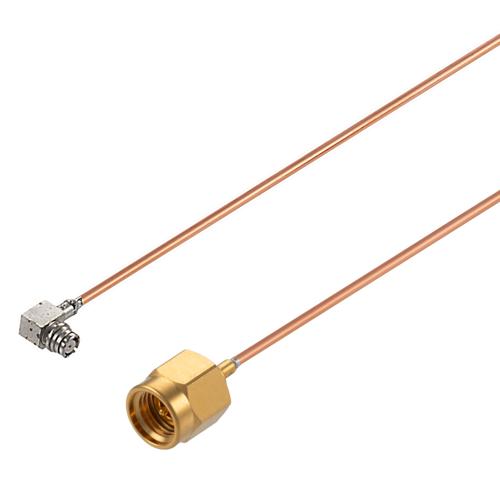 Non-Magnetic 2.92mm Male to RA SMP Female Cable FM-SR047CU-NM Coax in 24 Inch FMCA100390-24