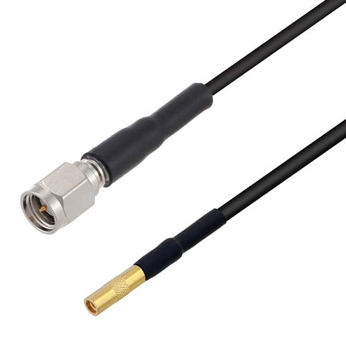 Low Loss SMA Male to MMCX Jack Cable LMR-100 Coax in 48 Inch FMCA10042-48